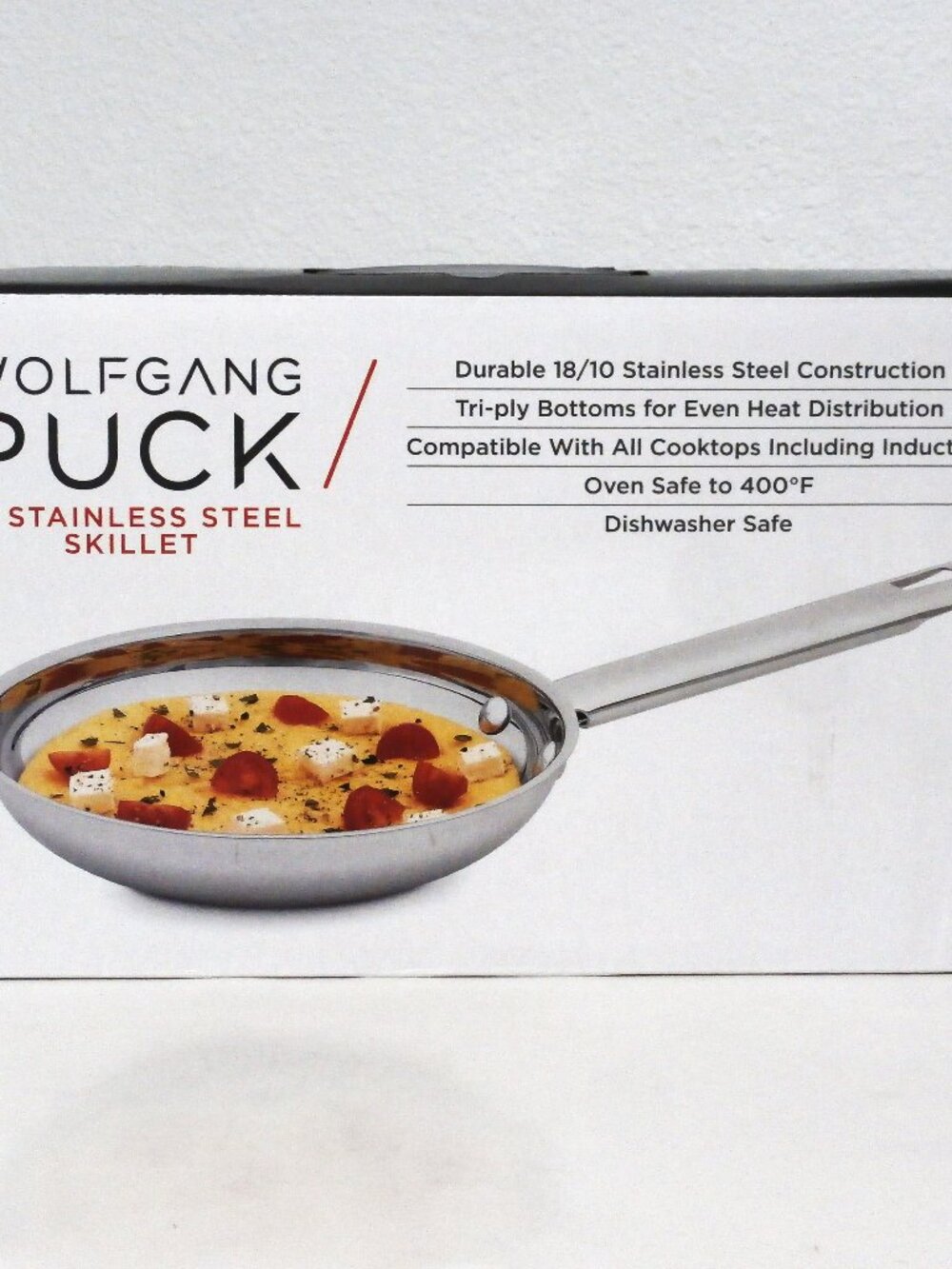 WOLFGANG PUCK 8" Stainless Steel Skillet,  Oven & Dishwasher Safe  ~ NEW IN BOX